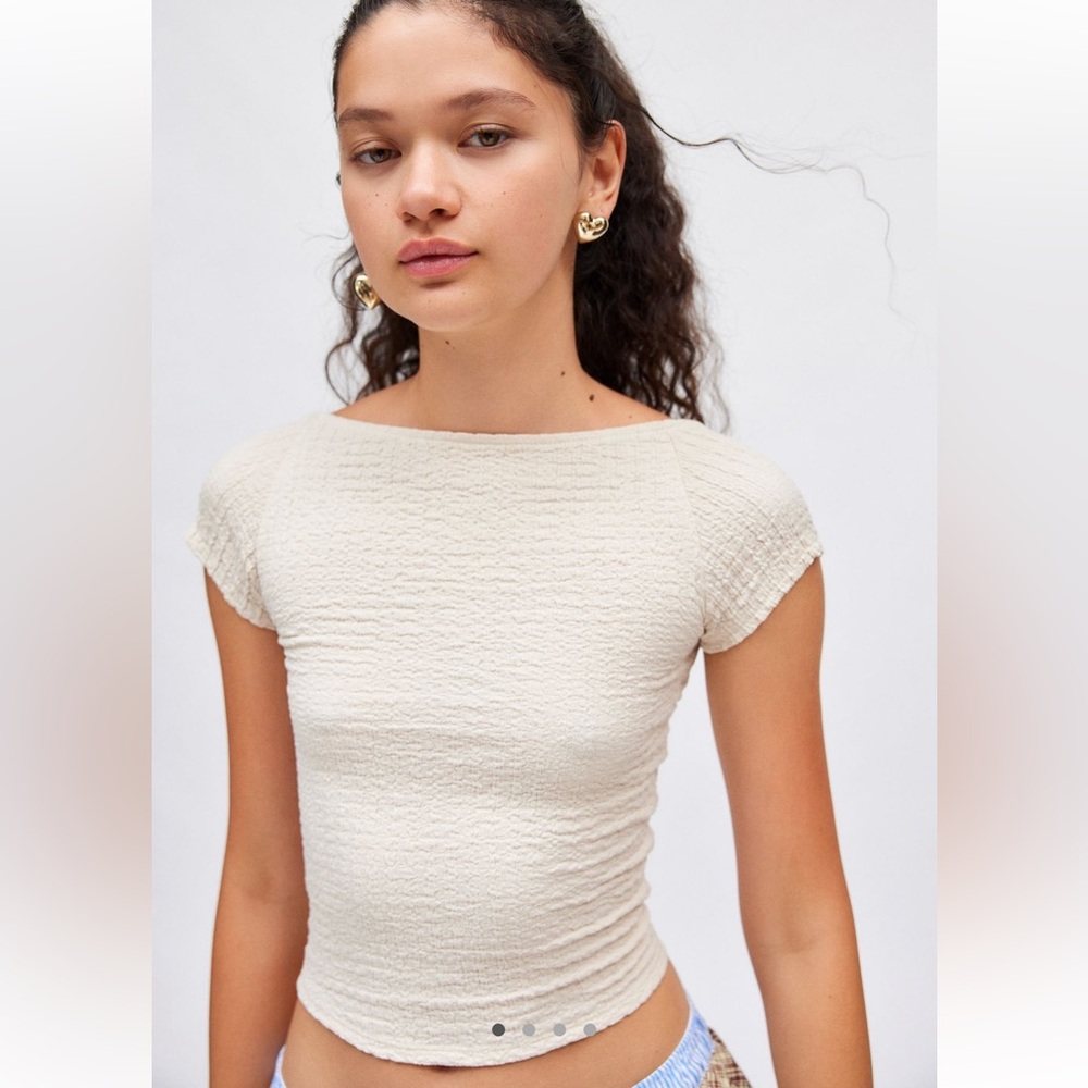 HOT PINK Urban Outfitters short sleeve backless top